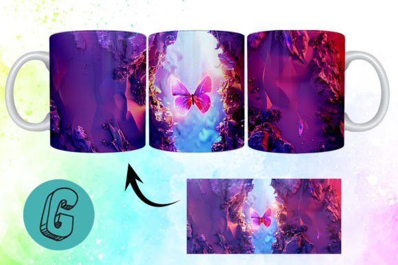 3D Fantasy Butterfly Mug Wrap Break 16: Elevate Your DIY Craft Projects