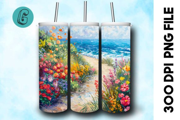 3D Oil Paint Floral Tumbler Wrap 31