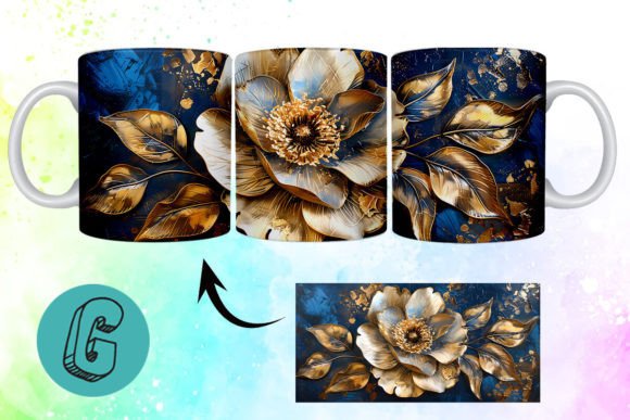 Redefining Digital Craftsmanship: The Strategic Value of 3D Oil Paint Gold Flower Mug Wrap 12 in Modern Creative Workflows