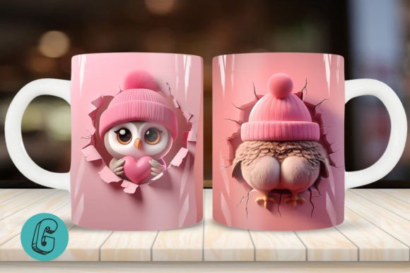 The Art of Personalization: Mastering the Valentine Owl 3D Mug Wrap for DIY Creations