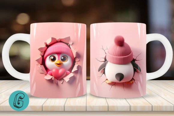 The Art of Personalized Gifting: Mastering the Valentine Penguin 3D Mug Wrap for Creative Projects