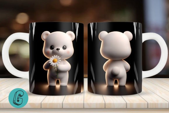 Transforming Digital Assets into Physical Art: A Deep Dive into the Cute Bear 2 Sided 3D Mug Wrap Set 03
