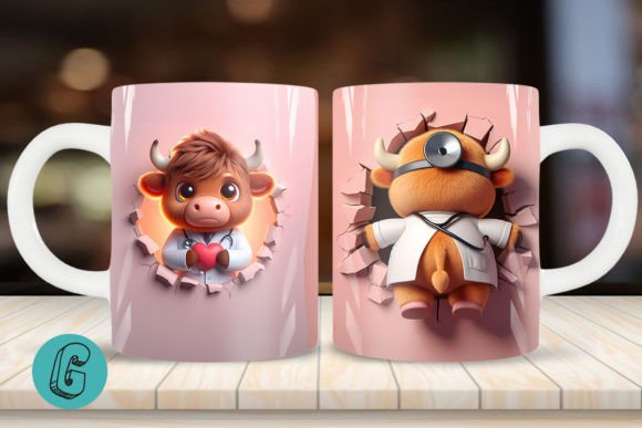 Unleash Your Creativity with the 3D V-day Doctor Highland Cow Mug Wrap 20: A Comprehensive Guide to High-Quality Digital Downloads